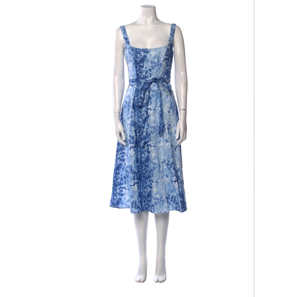 Reformation Blue Tie Dye Garten dress In Shibori - Size Small